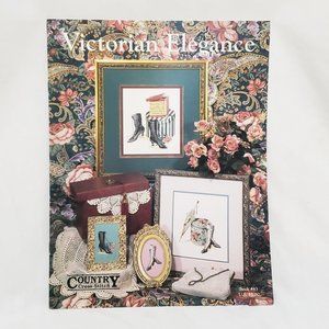 Victorian Elegance Country Cross Stitch Leaflet 1993 Ladies Boots Hat Box